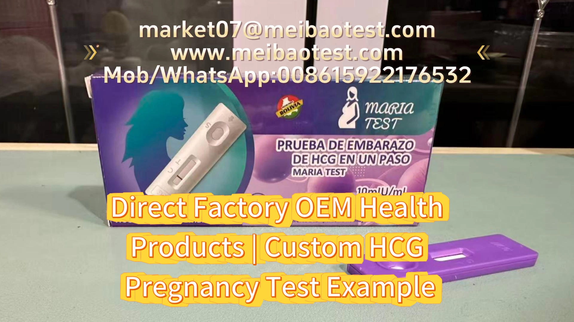 Direct Factory OEM Health Products | Custom HCG Pregnancy Test Example