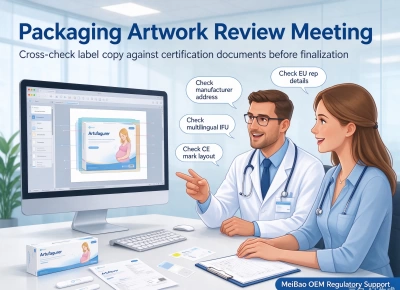 MeiBao OEM project packaging artwork review meeting