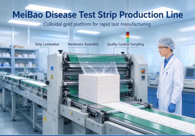 MeiBao disease test strip production line with strip lamination equipment MeiBao disease test strip production line with strip lamination equipment